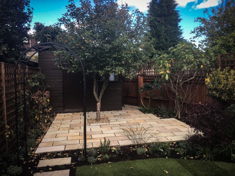 garden paving and tree pruning